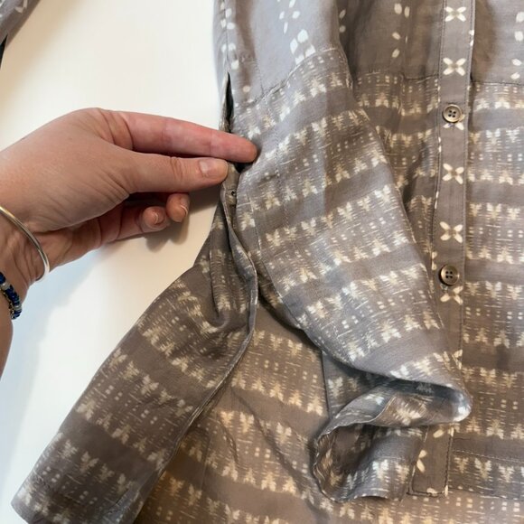 Athleta Ikat Kaftan Shirt Swimsuit Coverup Silk/Cotton Blend XS - Picture 6 of 10